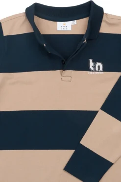 Rhett Pique Polo, Navy Blazer Striped, 122-128 cm