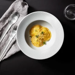 Rhombe Suppetallerken, Hvid, Ø24,5 cm