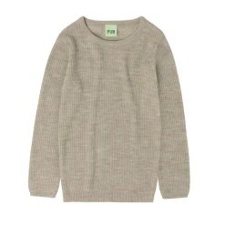 Rib Bluse, Oat Melange, 110 cm