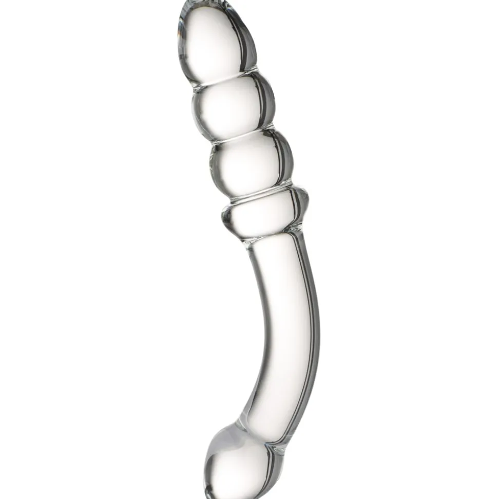 Ribbed Glas Dildo