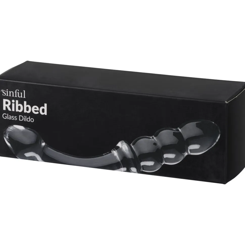 Ribbed Glas Dildo