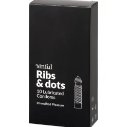 Ribs & Dots Kondomer, 10 stk