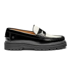 Richmond Loafers, Black Polido/White, 44