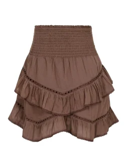 Ricki S Voile Nederdel, Light Brown, 38