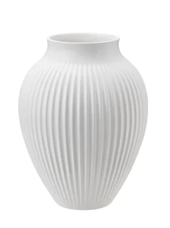 Riflet Vase, Hvid, H20 cm