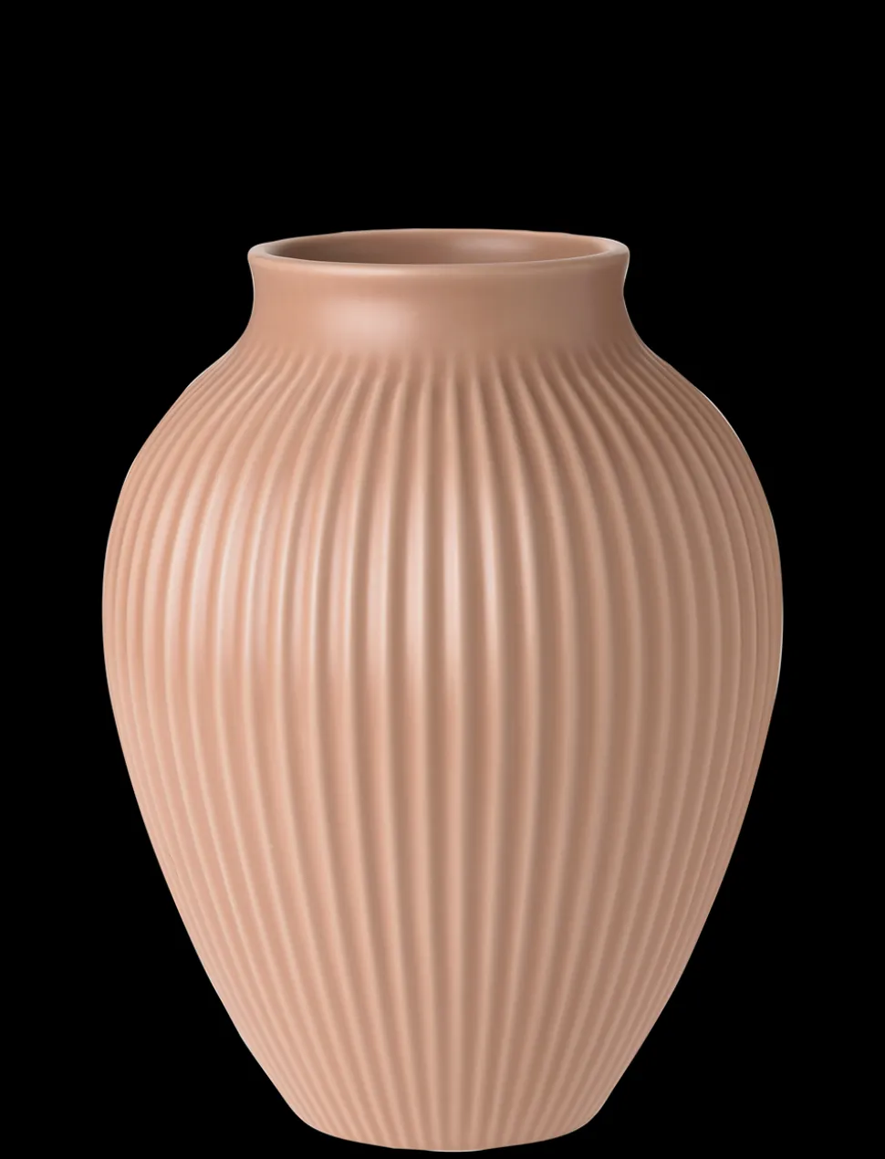 Riflet Vase, Mat Dusty Rose
