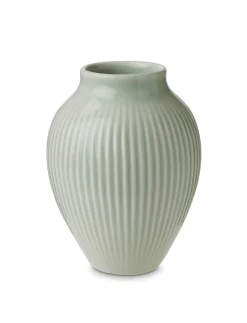Riflet Vase, Mintgrøn, H12,5 cm