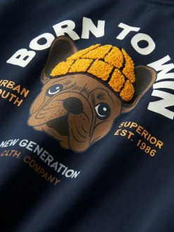 Riguna Sweatshirt, Navy Blazer, 98 cm