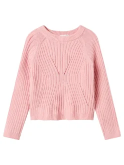 Rikine Short Striktrøje, Cradle Pink, 146-152 cm