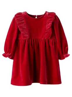 Rinne Velour Kjole, Jester Red, 56 cm