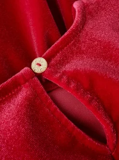 Rinne Velour Kjole, Jester Red, 56 cm