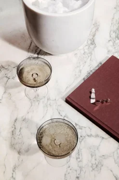 Ripple 2-pak Champagneskål, Smoked