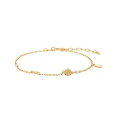 Ripples Armbånd, Gold Plated, 17+3 cm