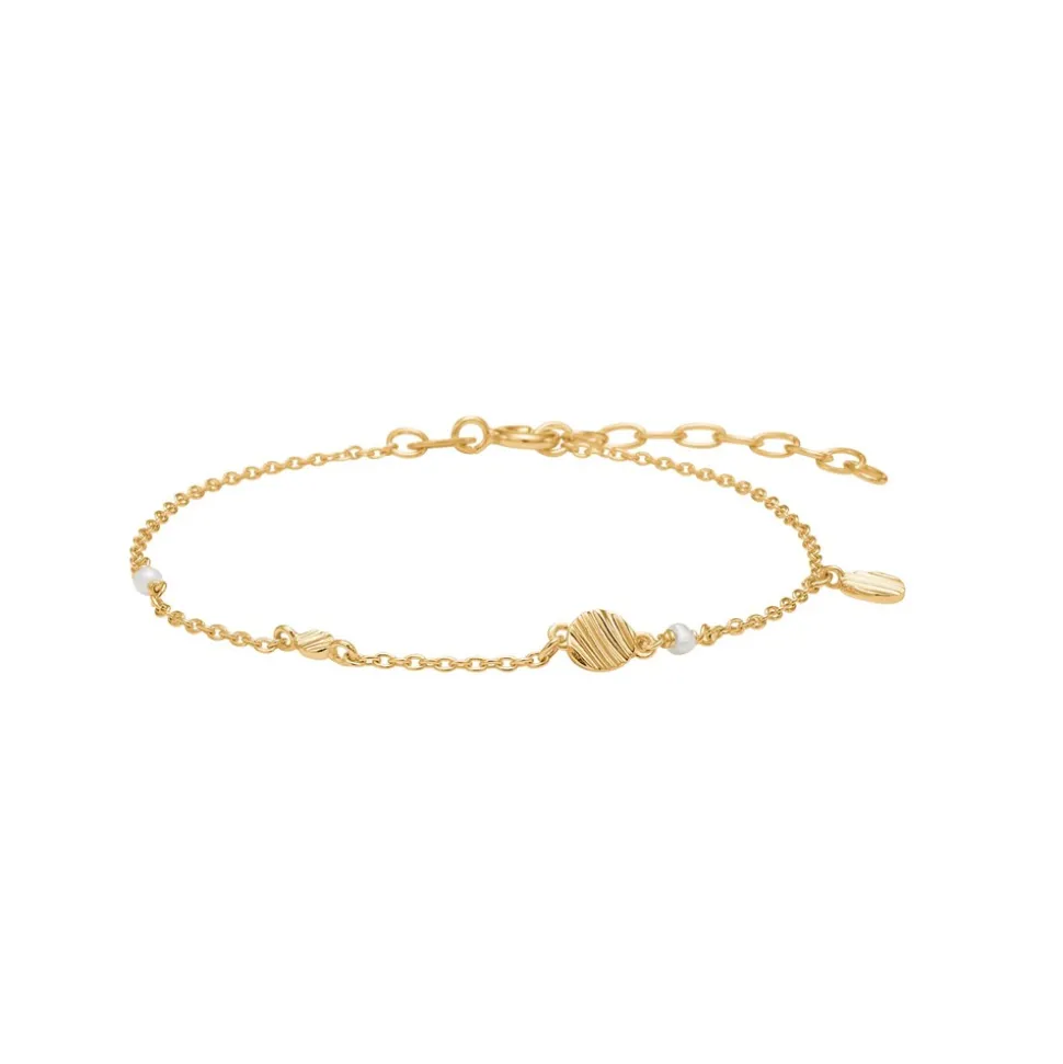 Ripples Armbånd, Gold Plated, 17+3 cm
