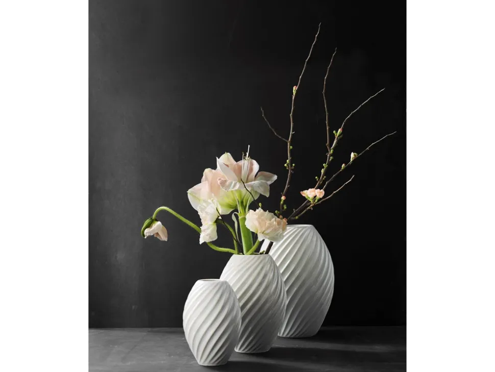 River Vase, Hvid, 21 cm