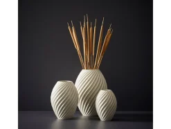 River Vase, Hvid, 21 cm