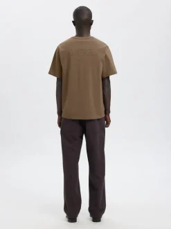 Ro O-Neck Emb T-shirt, Bungee Cord, L