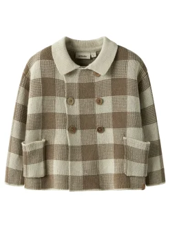 Robo Loose Knit Cardigan, Sepia Tint, 110 cm