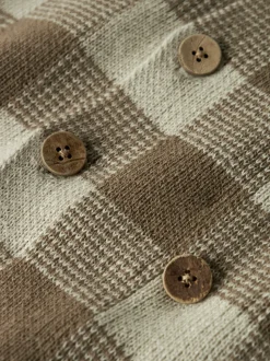 Robo Loose Knit Cardigan, Sepia Tint, 110 cm