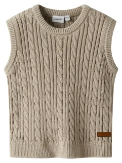 Roman Knit Vest, Island Fossil, 110 cm