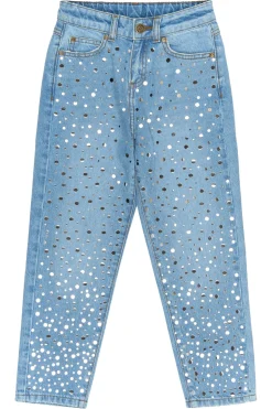 Romina Mom Fit Jeans, Light Blue Denim, 134-140 cm