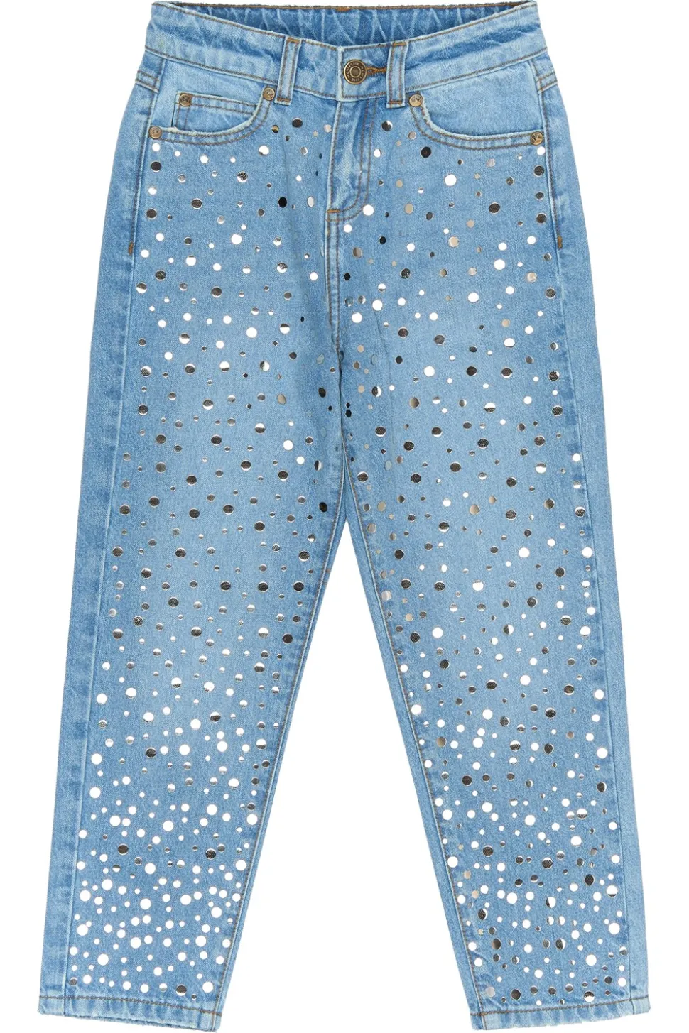 Romina Mom Fit Jeans, Light Blue Denim, 134-140 cm