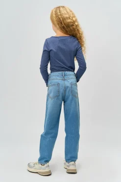 Romina Mom Fit Jeans, Light Blue Denim, 134-140 cm