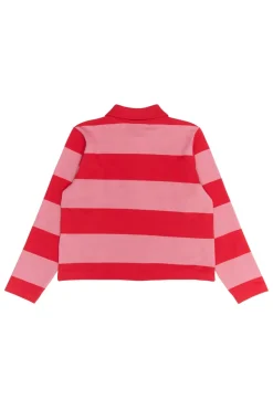 Rook Langærmet Pique Polo, Ski Patrol Striped, 134-140 cm
