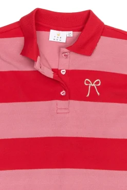 Rook Langærmet Pique Polo, Ski Patrol Striped, 134-140 cm