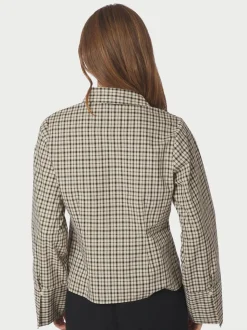 Rosa Checked Skjorte, Beige, 38
