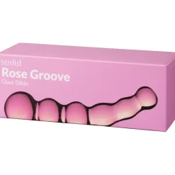 Rosa Groove Glas Dildo
