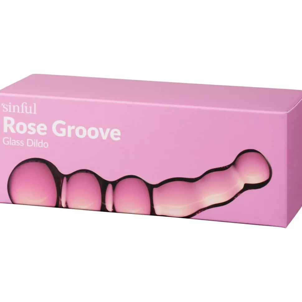 Rosa Groove Glas Dildo