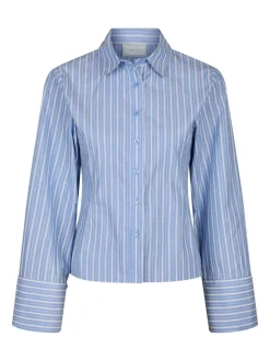 Rosa Stripe Shirt, Blue, 36