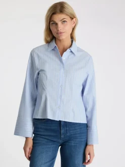 Rosa Stripe Shirt, Light Blue, 38