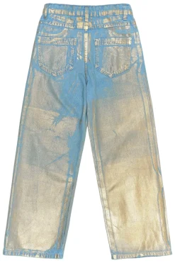 Rosanna Wide Jeans, Light Blue Denim, 134-140 cm