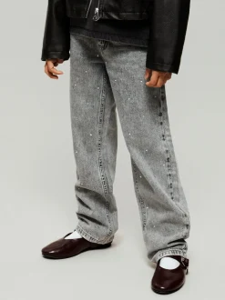 Rose Rhine Jeans, Light Grey Denim, 140 cm