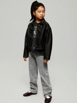 Rose Rhine Jeans, Light Grey Denim, 140 cm