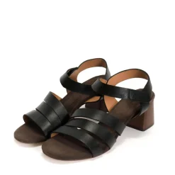 Rouge Højhælede Sandaler, Black/Coffee Brown, 38
