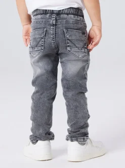 Ryan Slim Sweat Jeans, Grey Denim, 98 cm