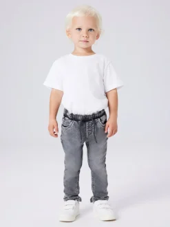 Ryan Slim Sweat Jeans, Grey Denim, 98 cm