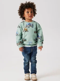 Ryan Slim Sweat Jeans, Vintage Dark Blue Denim, 92 cm