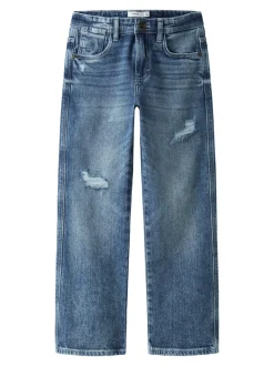 Ryan Straight Jeans, Medium Blue Denim, 134 cm