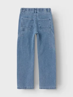 Ryan Straight Jeans, Medium Blue Denim, 128 cm