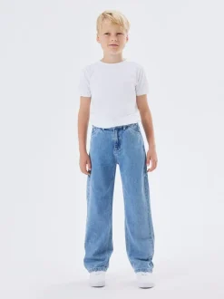 Ryan Straight Jeans, Medium Blue Denim, 128 cm