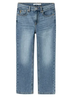 Ryan Straight Jeans, Medium Blue Denim, 146 cm