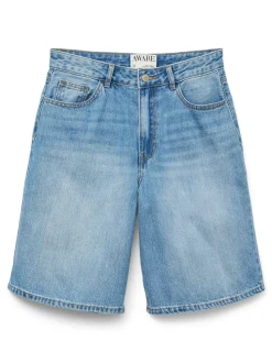 Sage Bermuda Shorts, Light Blue Denim, XS
