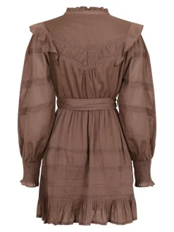 Salli S Voile Kjole, Light Brown, 38