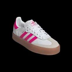 Sambae J Sneakers, White/Shock Pink/Gold Metallic, 35.5