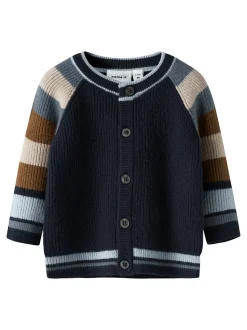 Sand Knit Cardigan, Navy Blazer, 68 cm