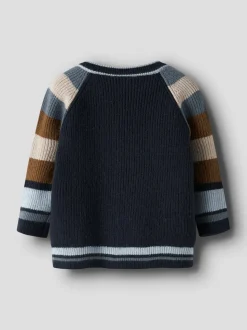 Sand Knit Cardigan, Navy Blazer, 68 cm